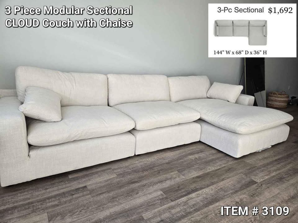 New Sectional cloud Modular COUCH set 4 pieces FREE DELIVERY