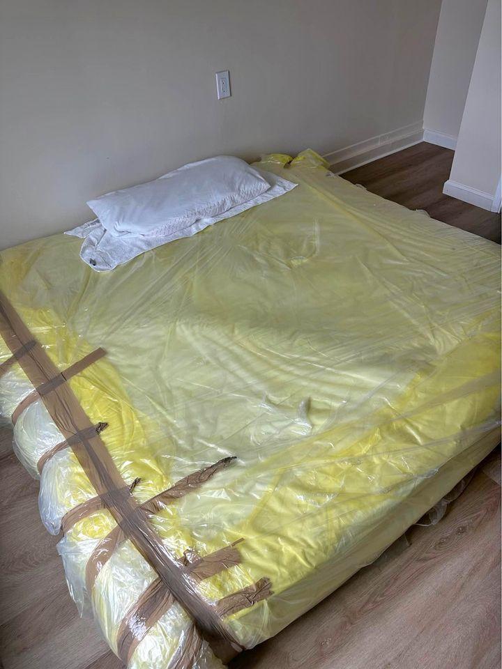 King Mattress always used with Protector cover (included) - wrapped & ready to go