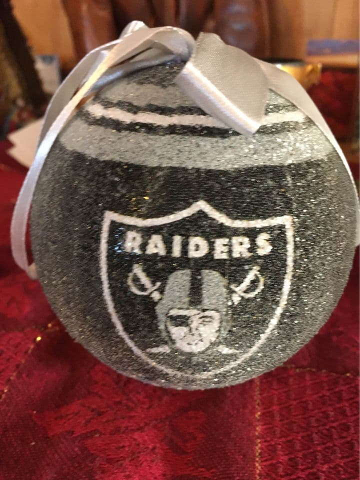 Raiders Ornament. 4 1/2” Christmas decoration Never used