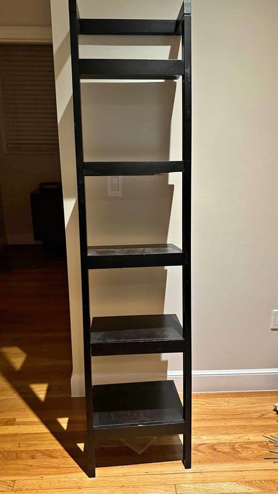 Crate & Barrel leaning shelf