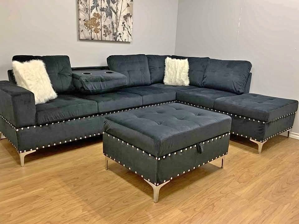 6 Seater Family Sofa With Ottoman