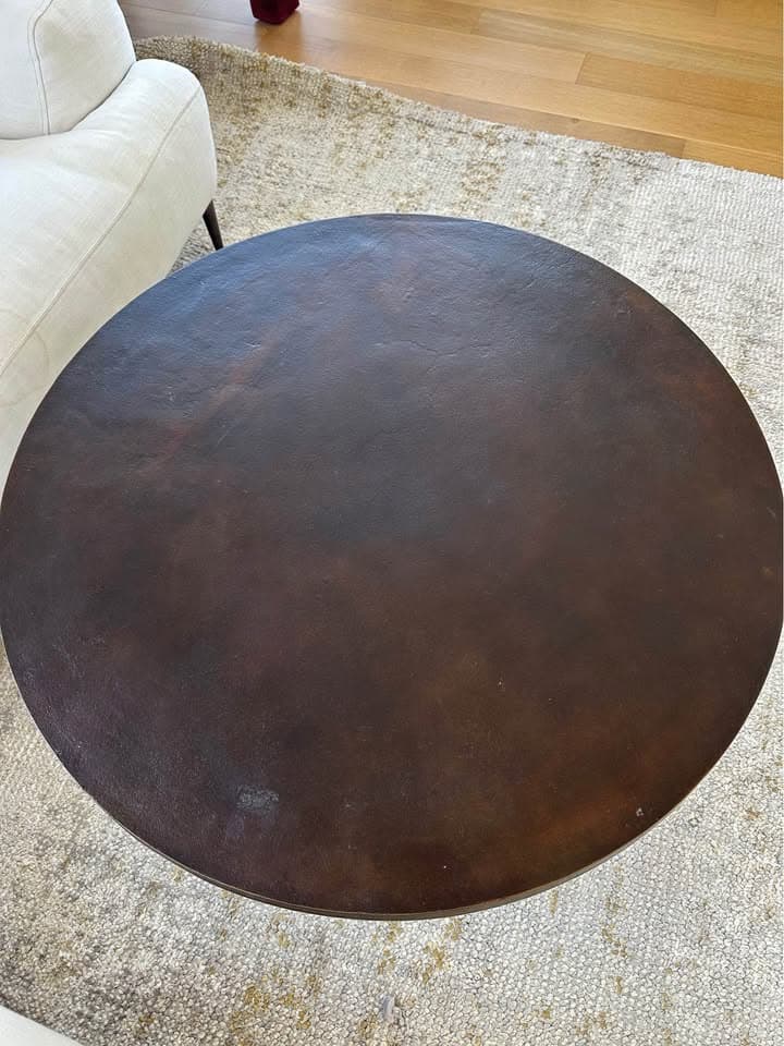 Bronze coffee table from West Elm