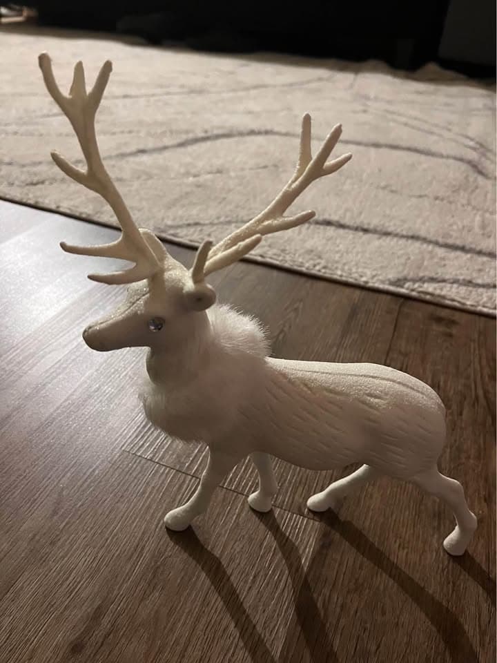 5 Pcs White Christmas Reindeer decoration