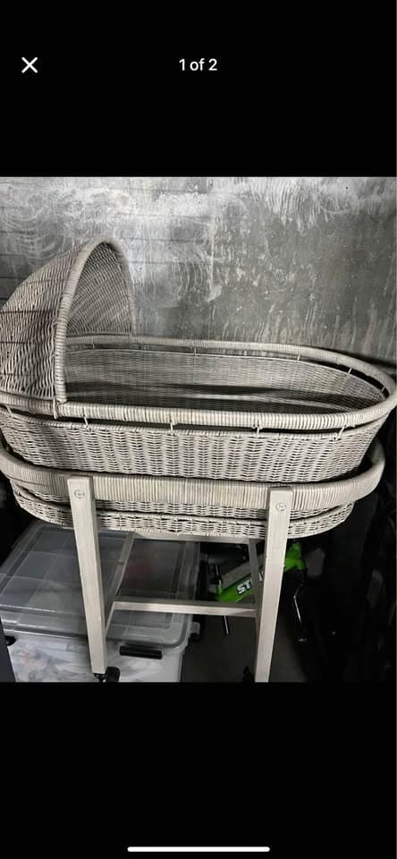 Restoration Hardware baby bassinet