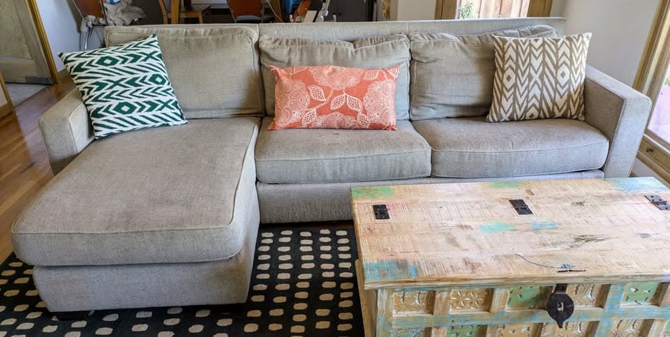 West Elm Gray Sectional with Chaise