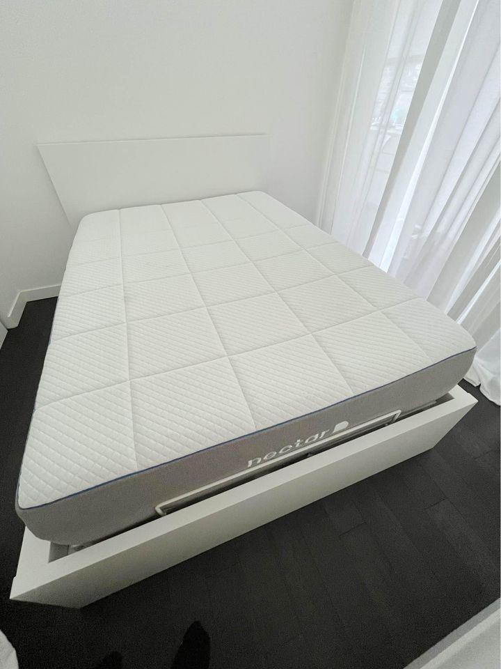 Ikea White Malm Bed w/ Storage ($450) + Nectar Memory Foam Mattress Full/Double ($300)