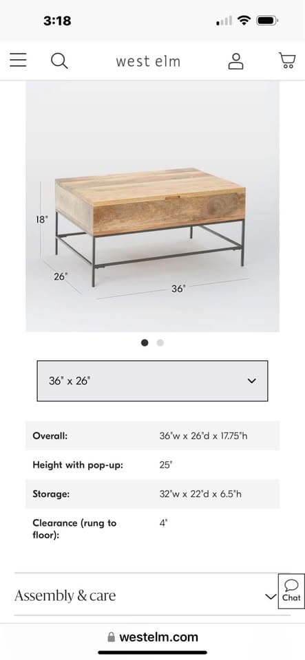 Coffee table / West Elm