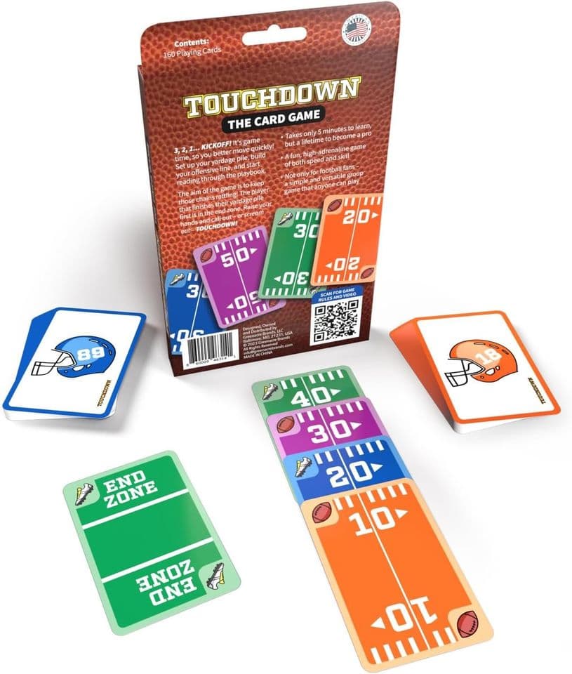 The Fast-Paced, Football Themed Card Game That Anyone Can Play, Includes 160 Playing Cards, 2-4