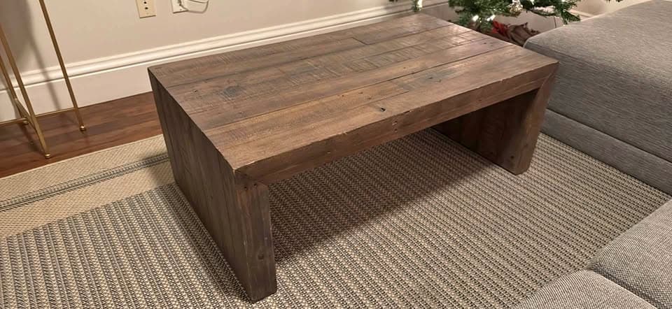 West Elm Emmerson Reclaimed Wood Coffee Table - Stone Gray