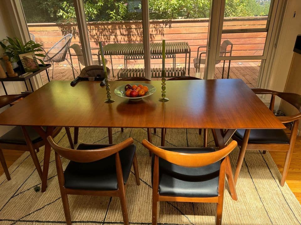 West Elm Dining Table + 8 Dining Chairs