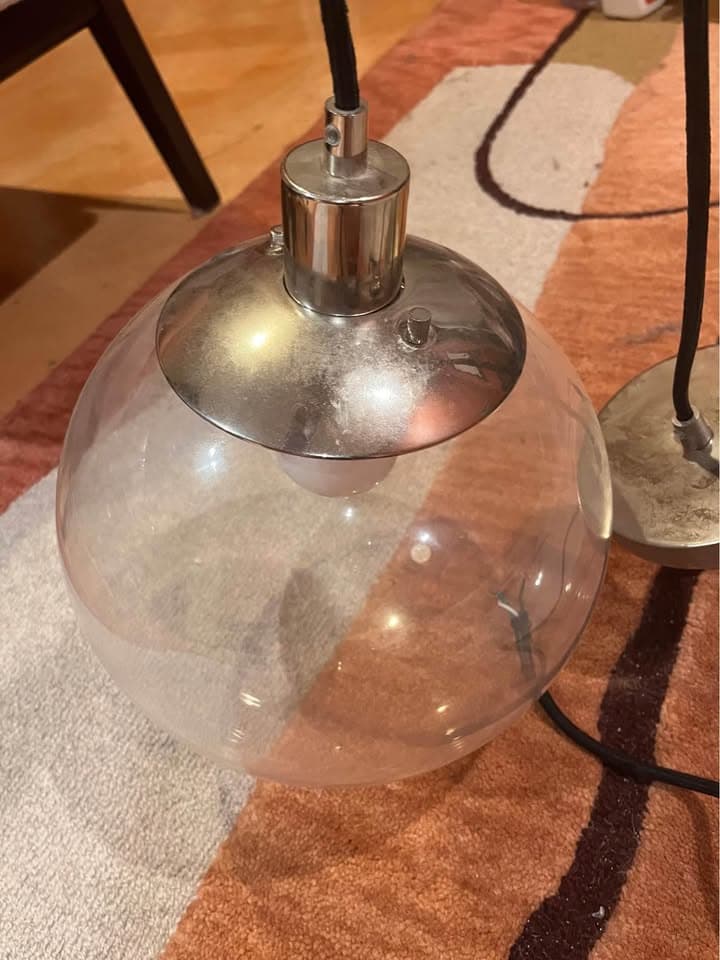 West elm glass globe pendant light