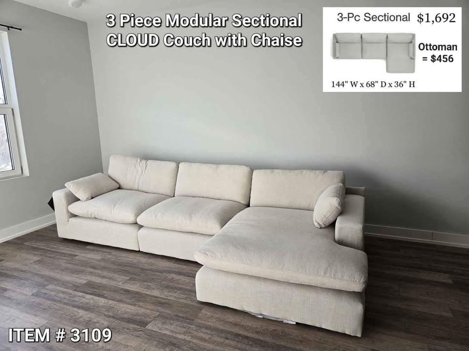 New Cloud Couch Sectional set LOVESEAT with free DELIVERY