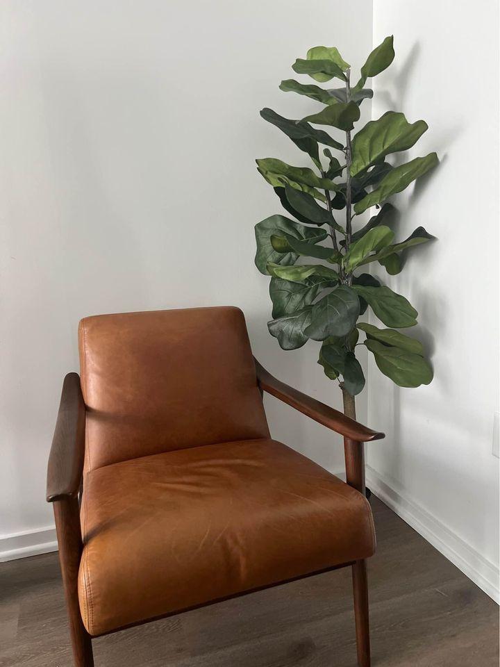 Genuine Top Grain Leather Chair from WEST ELM