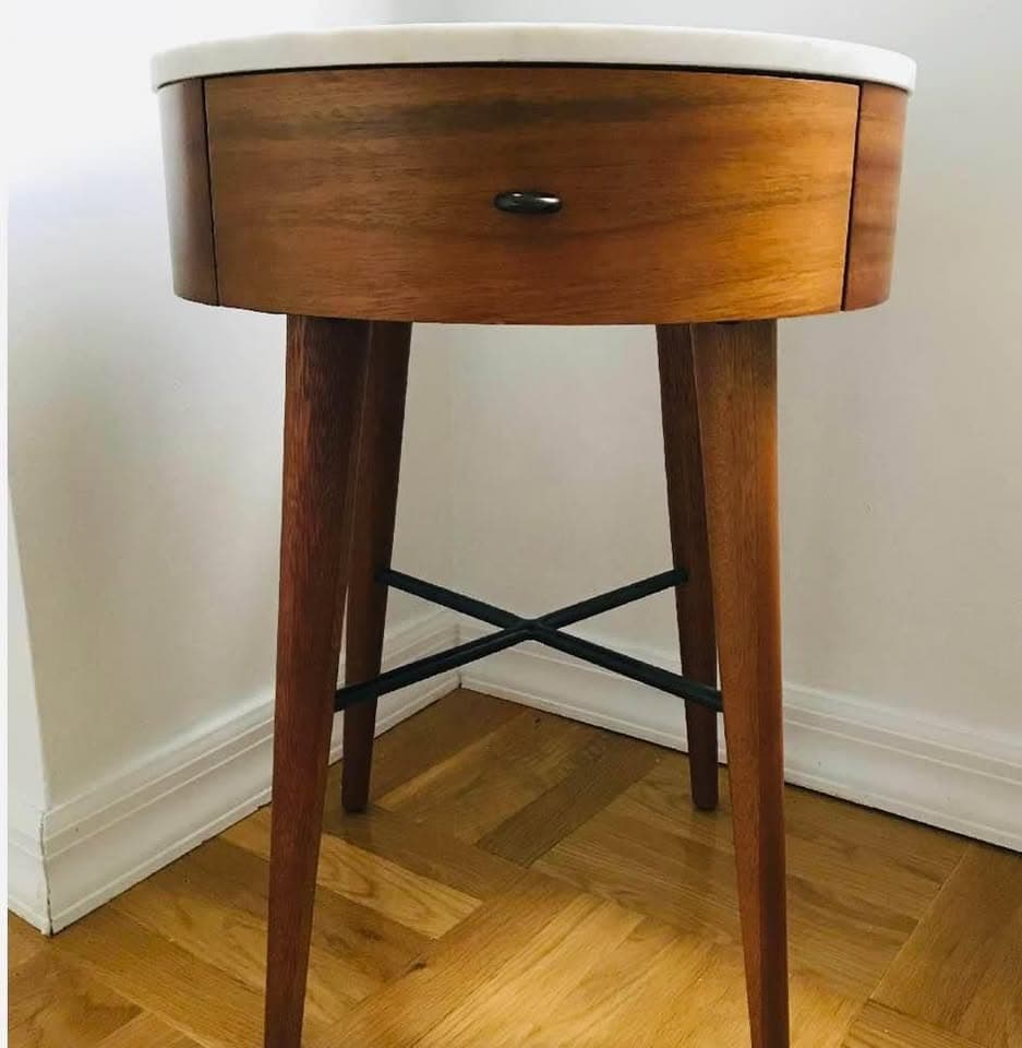 High End West Elm Penelope Acorn Night Stands - Set of 2 - retails for $399 for just one- 18”