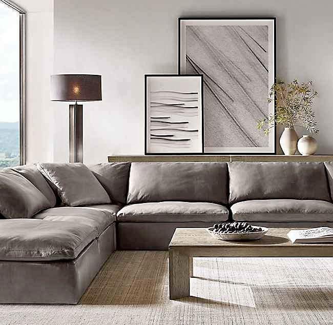 LEATHER Sectional Cloud Sofa