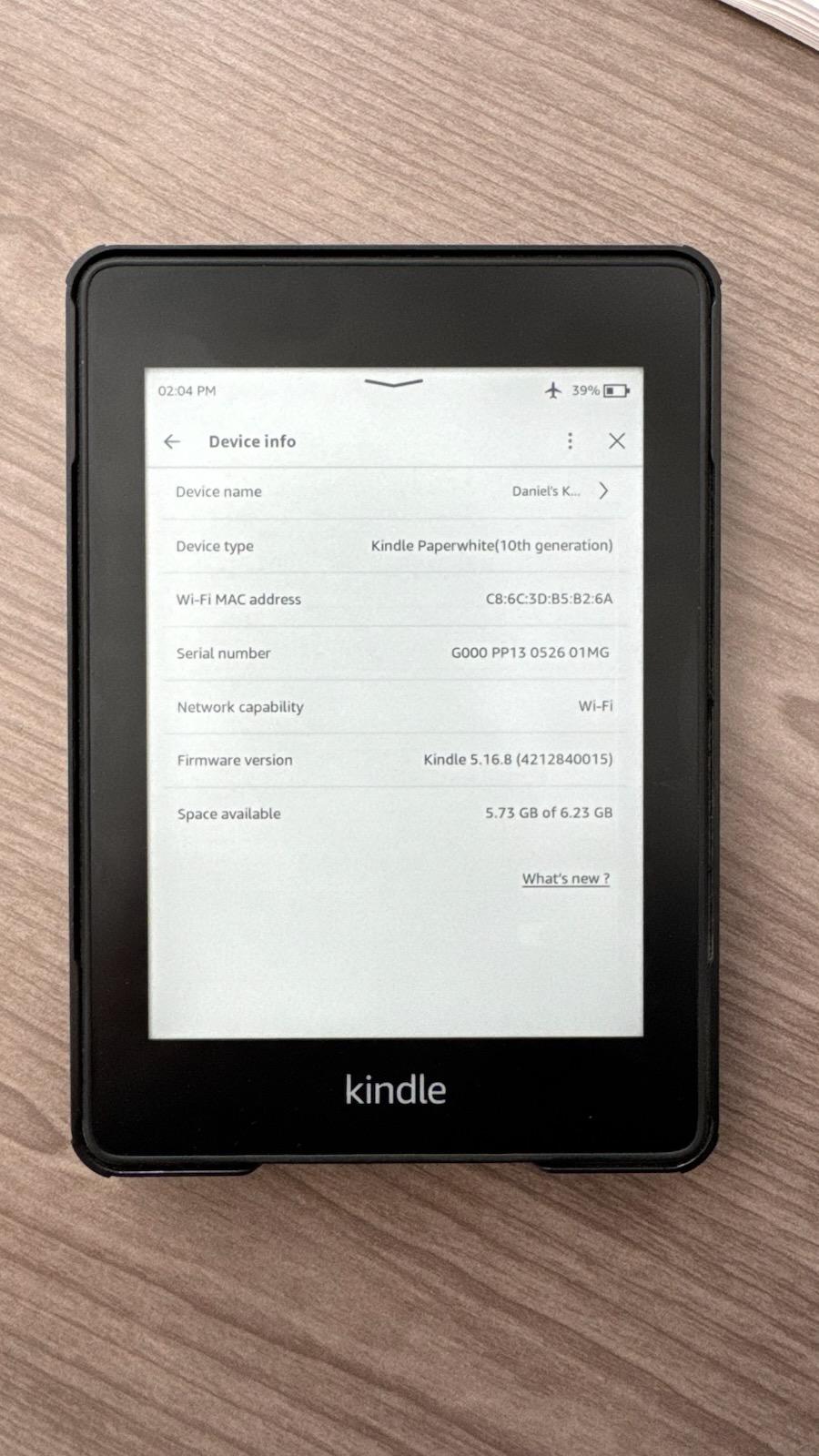 Kindle Paperwhite 10th Gen, Water-resistant, 8GB, Wi-Fi