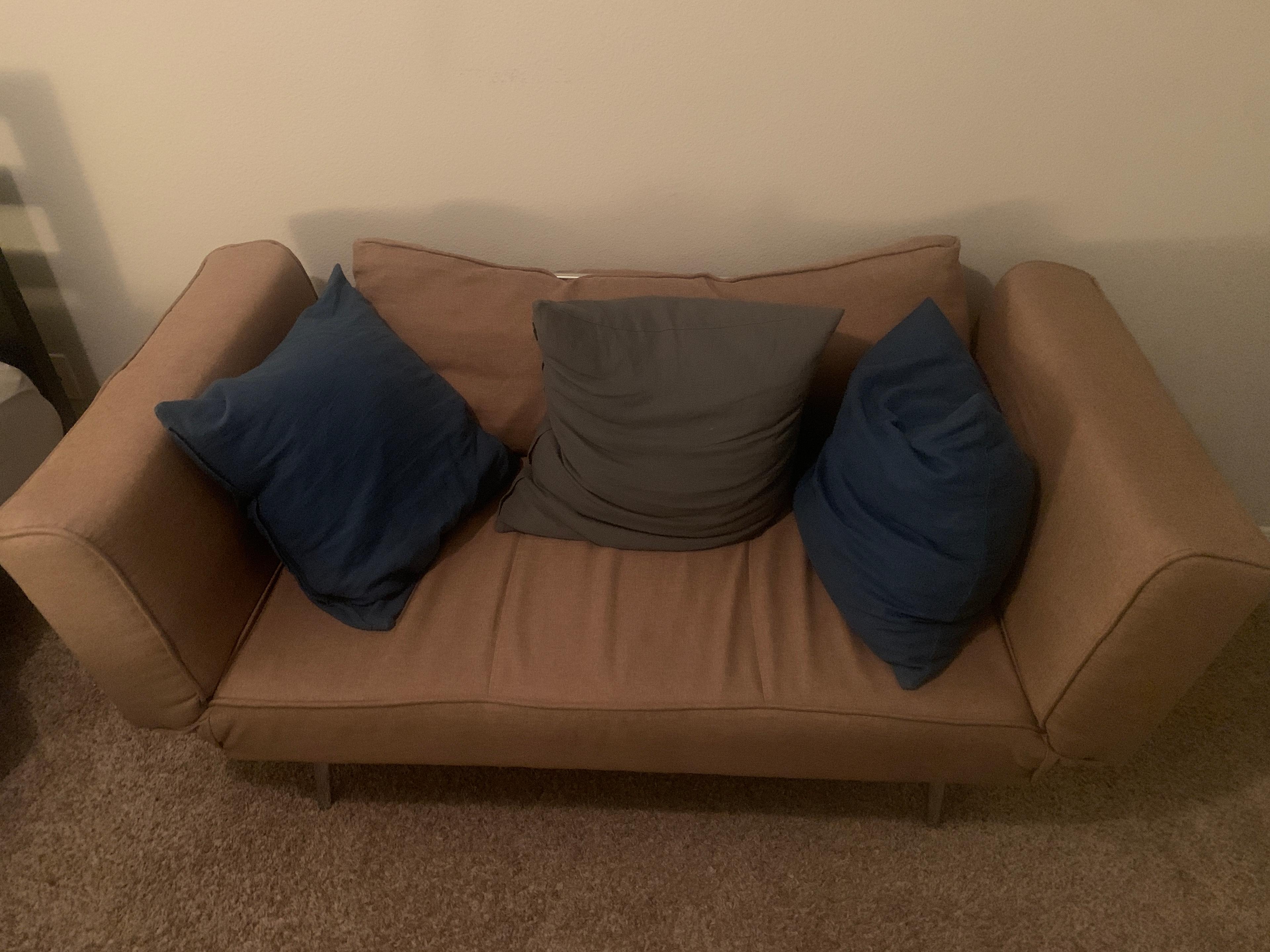 Tan Convertible Chaise Lounge/Couch (Retail $175)